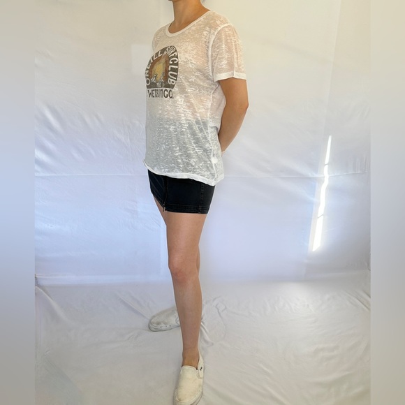 Y2K O'Neill Sheer Graphic Logo Tee - White/Brown - XL - Picture 2 of 10